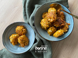 Boulettes de carottes et halloumi au cumin