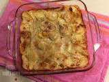 Gratin de pommes de terre au roquefort et aux baies roses