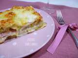 Lasagnes aux courgettes, jambon et ricotta