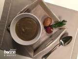 Potage épais de topinambours et champignons