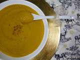 Soupe de courge butternut et lentilles corail aux épices