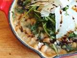 Haricots blancs au parmesan et aux légumes feuilles