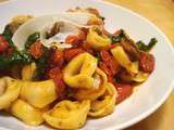 Tortellinis aux tomates confites et bouillon de harissa