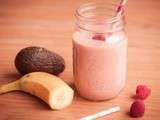 Smoothie avocat framboise