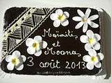 Brownie pour un mariage tahitien