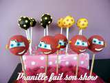 Cake pops cars