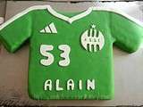 Gateau  maillot de foot a.s.s.e  à quatre mains