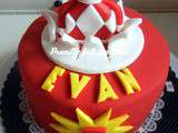 Gateau Power Rangers rouge