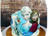 Gateau Reine des neiges, Anna, Olaf