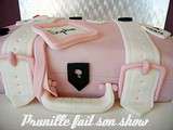 Gateau valise { rose }