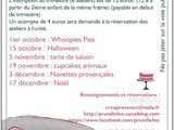 Programme des ateliers pâtisserie enfants