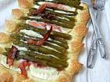 Tarte salée : chêvre, bacon et asperges. Recette simplicime et gourmande