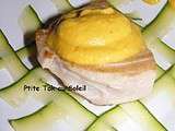 Saumon des Dieux sur natte de courgette, sauce poivron