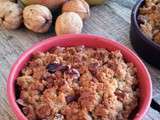 Crumble pomme & poire d'automne aux noix et noisettes