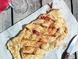 Fougasse jambon et poivrons grillés