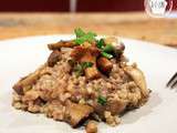 Risotto au sarrasin {chanterelles et champignons de Paris}