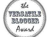 The versatile blogger Award