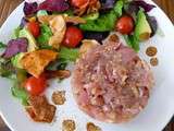 Tartare de thon à la japonnaise et chips de légumes racine