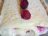 Buche au mascarpone chocolat blanc et framboises