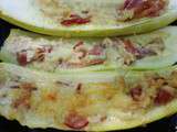 Courgettes farcies au bacon