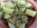 Tajine poulet haricots verts