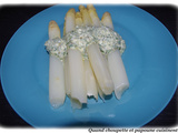 Asperges blanches, vinaigrette cremeuse aux herbes