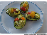 Avocat farci a la caprese