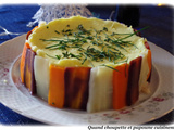 Charlotte de boeuf aux legumes anciens, sauce au foie gras