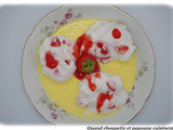 Oeufs a la neige aux fraises