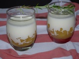 Panna cotta au romarin et compote de pomme