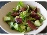 Salade verte/avocat et gesiers de canard confits