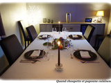 Table d'automne pour repas entre amis