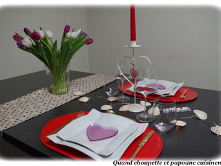 Table de la saint-valentin 2023 en tout simplicite