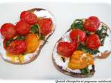 Tartines a la ricotta et tomates cerises