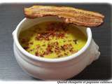 Veloute de pois casses et speck croustillant