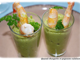 Verrines de guacamole aux crevettes