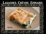 Lasagnes végétariennes Chèvre frais Epinards