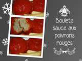 Boulets sauce aux poivrons grillés