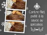 Contre-filet poêlé à la sauce au spéculoos