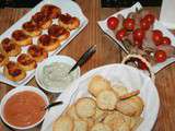 Palmiers feuilletés au caviar de poivrons rouges