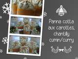 Panna cotta aux carottes, chantilly cumin/curry