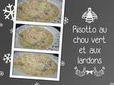 Risotto au chou vert et aux lardons