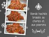 Viande hachée braisée au chorizo et aux poivrons