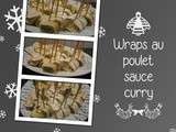 Wraps au poulet sauce curry