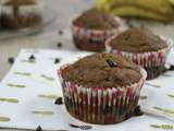 Muffins à la peau de banane et pépites de chocolat