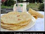 Tortillas aux farines de blé et maïs