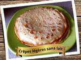 Crêpes légères sans lait