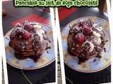 Pancakes au lait de soja chocolaté