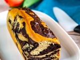 Banana bread marbré