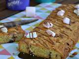 Cookie géant en barre aux pépites de chocolat et chamallows